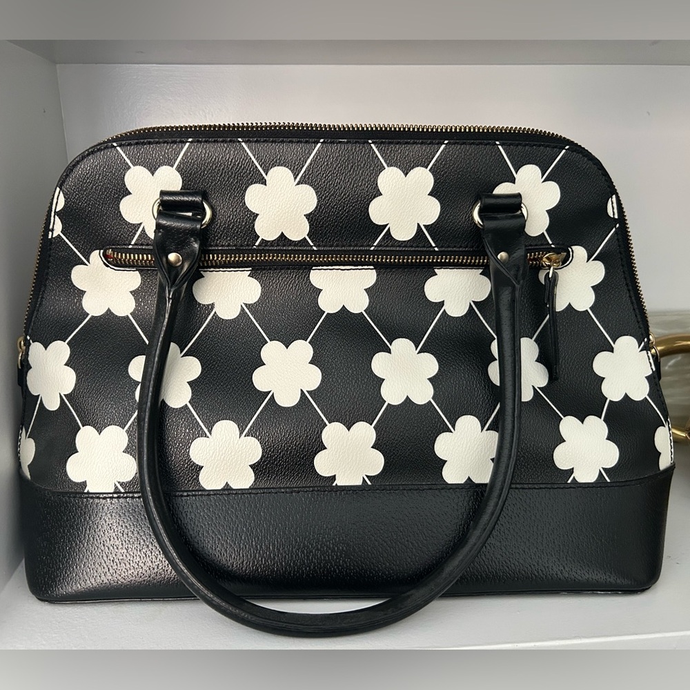 kate spade Black & White Floral Handbag - Picture 3 of 14